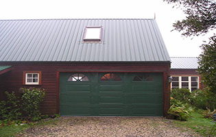 Sunburst Windows in Raised Panel Door